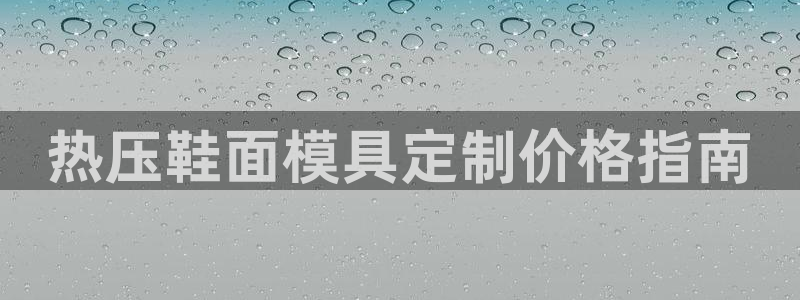 易倍单词如何下载：热压鞋面模具定制价格指南