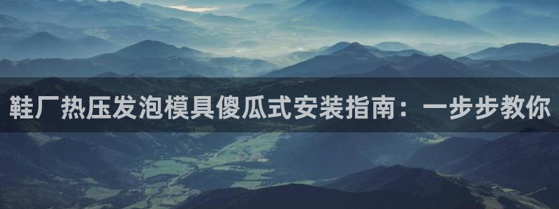易倍纤多少钱：鞋厂热压发泡模具傻瓜式安装指南：一步步教你