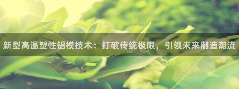 易倍申多少钱一盒：新型高温塑性铝模技术：打破传统极限，引